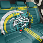 Custom Australia Water Polo 2024 Back Car Seat Cover Aussie Shark Sporty Version