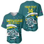 Custom Australia Water Polo 2024 Baseball Jersey Aussie Shark Sporty Version