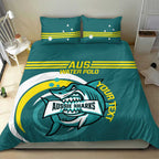 Custom Australia Water Polo 2024 Bedding Set Aussie Shark Sporty Version