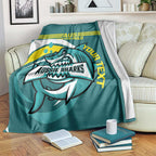 Custom Australia Water Polo 2024 Blanket Aussie Shark Sporty Version