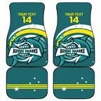 Custom Australia Water Polo 2024 Car Mats Aussie Shark Sporty Version