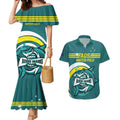 Custom Australia Water Polo 2024 Couples Matching Mermaid Dress and Hawaiian Shirt Aussie Shark Sporty Version