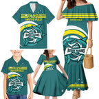 Custom Australia Water Polo 2024 Family Matching Mermaid Dress and Hawaiian Shirt Aussie Shark Sporty Version