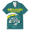 Custom Australia Water Polo 2024 Family Matching Mermaid Dress and Hawaiian Shirt Aussie Shark Sporty Version