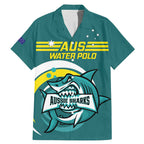 Custom Australia Water Polo 2024 Family Matching Mermaid Dress and Hawaiian Shirt Aussie Shark Sporty Version