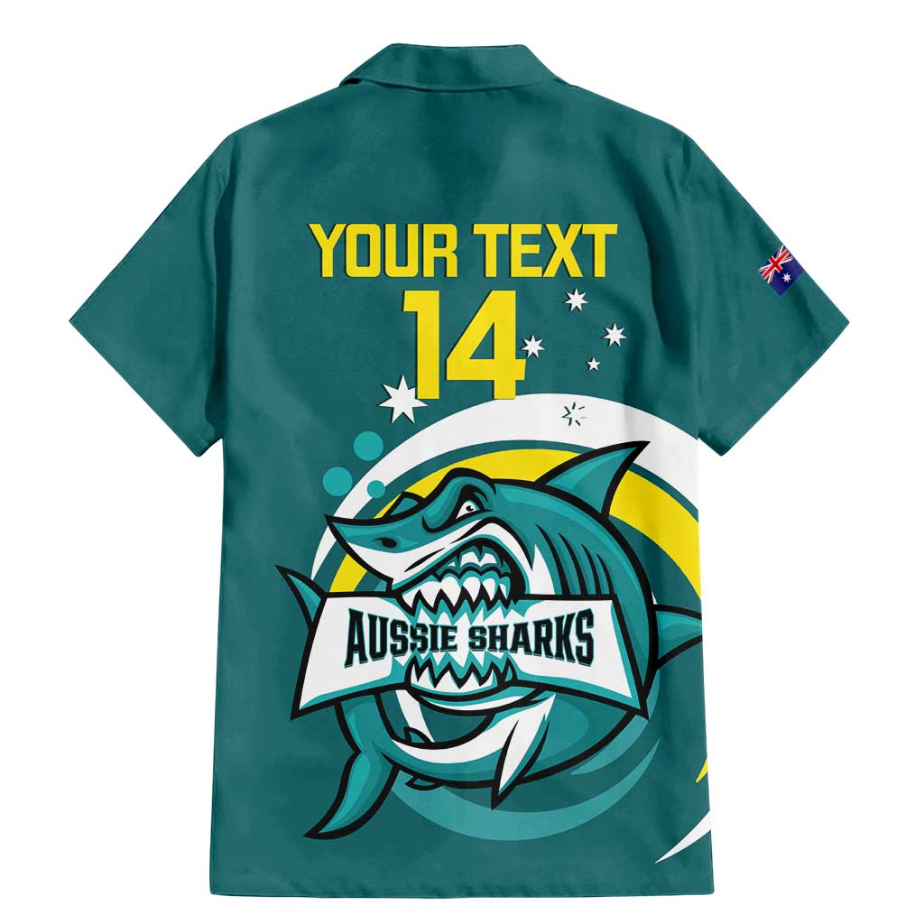 Custom Australia Water Polo 2024 Family Matching Mermaid Dress and Hawaiian Shirt Aussie Shark Sporty Version