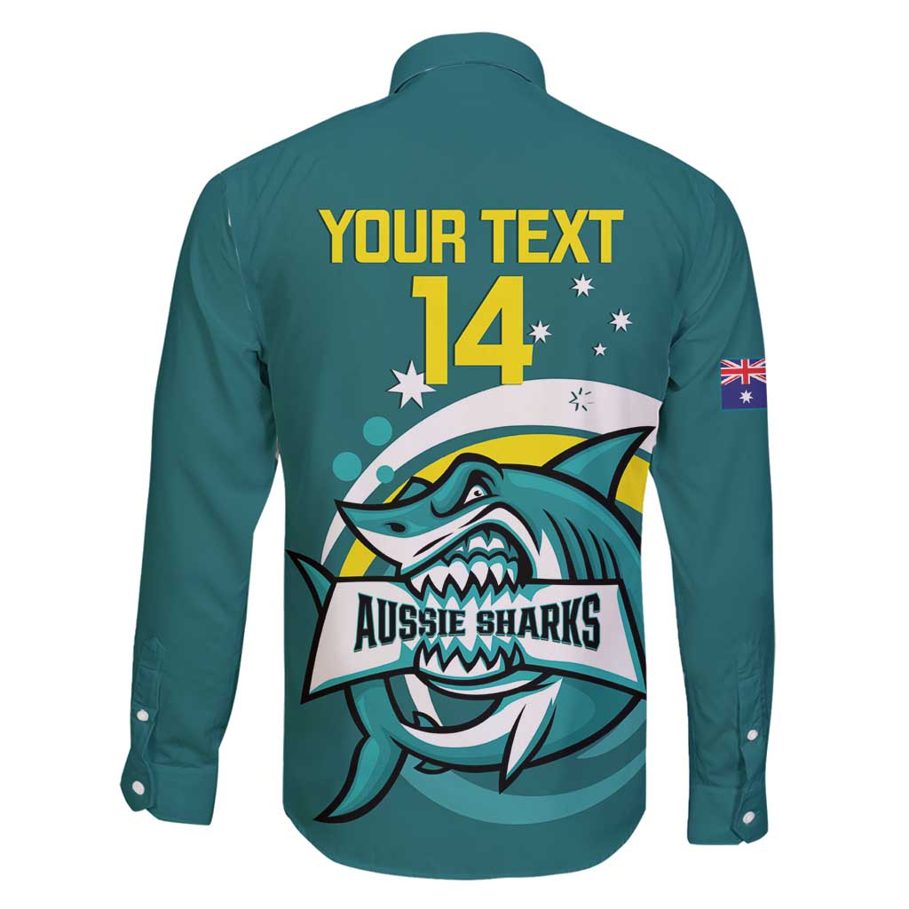 Custom Australia Water Polo 2024 Family Matching Summer Maxi Dress and Hawaiian Shirt Aussie Shark Sporty Version