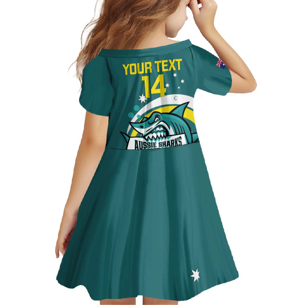 Custom Australia Water Polo 2024 Family Matching Tank Maxi Dress and Hawaiian Shirt Aussie Shark Sporty Version