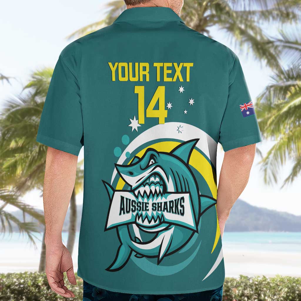 Custom Australia Water Polo 2024 Hawaiian Shirt Aussie Shark Sporty Version