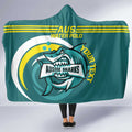 Custom Australia Water Polo 2024 Hooded Blanket Aussie Shark Sporty Version