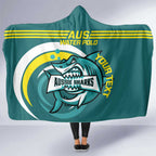 Custom Australia Water Polo 2024 Hooded Blanket Aussie Shark Sporty Version