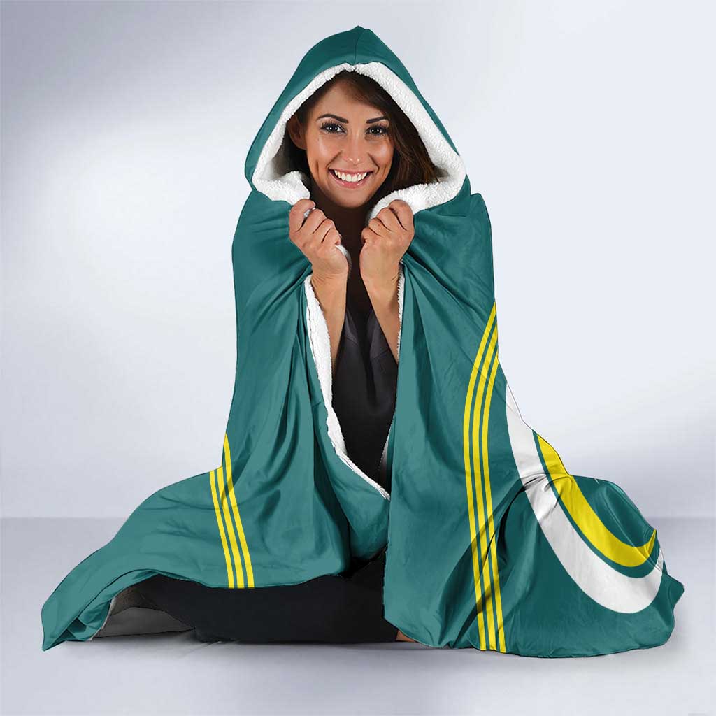 Custom Australia Water Polo 2024 Hooded Blanket Aussie Shark Sporty Version