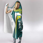 Custom Australia Water Polo 2024 Hooded Blanket Aussie Shark Sporty Version
