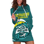 Custom Australia Water Polo 2024 Hoodie Dress Aussie Shark Sporty Version