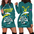 Custom Australia Water Polo 2024 Hoodie Dress Aussie Shark Sporty Version