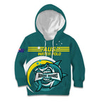 Custom Australia Water Polo 2024 Kid Hoodie Aussie Shark Sporty Version