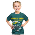 Custom Australia Water Polo 2024 Kid T Shirt Aussie Shark Sporty Version