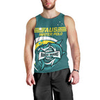 Custom Australia Water Polo 2024 Men Tank Top Aussie Shark Sporty Version