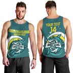 Custom Australia Water Polo 2024 Men Tank Top Aussie Shark Sporty Version