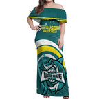 Custom Australia Water Polo 2024 Off Shoulder Maxi Dress Aussie Shark Sporty Version