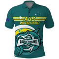 Custom Australia Water Polo 2024 Polo Shirt Aussie Shark Sporty Version