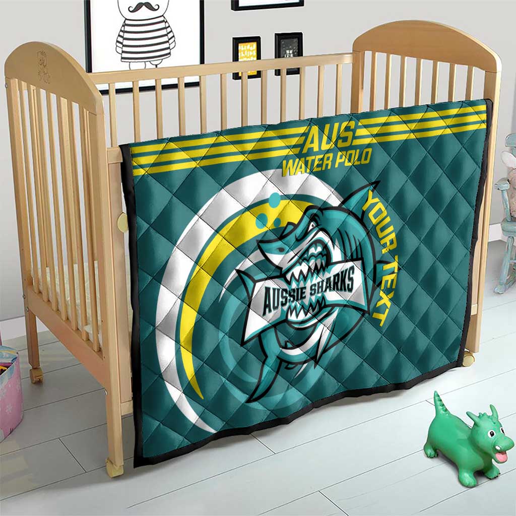 Custom Australia Water Polo 2024 Quilt Aussie Shark Sporty Version