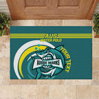 Custom Australia Water Polo 2024 Rubber Doormat Aussie Shark Sporty Version