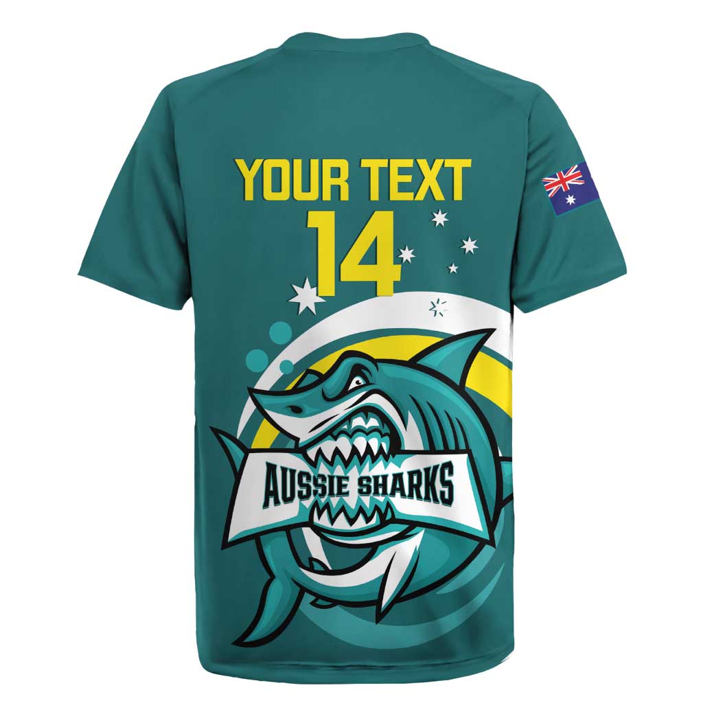 Custom Australia Water Polo 2024 Rugby Jersey Aussie Shark Sporty Version