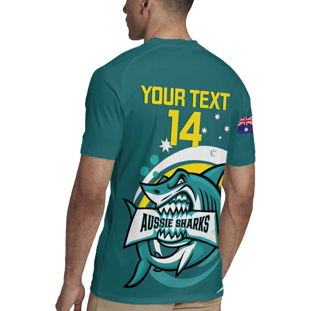 Custom Australia Water Polo 2024 Rugby Jersey Aussie Shark Sporty Version