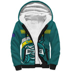Custom Australia Water Polo 2024 Sherpa Hoodie Aussie Shark Sporty Version