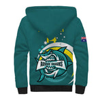 Custom Australia Water Polo 2024 Sherpa Hoodie Aussie Shark Sporty Version