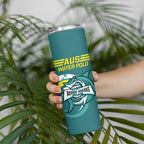 Personalised Australia Water Polo 2024 Skinny Tumbler Aussie Shark Sporty Version
