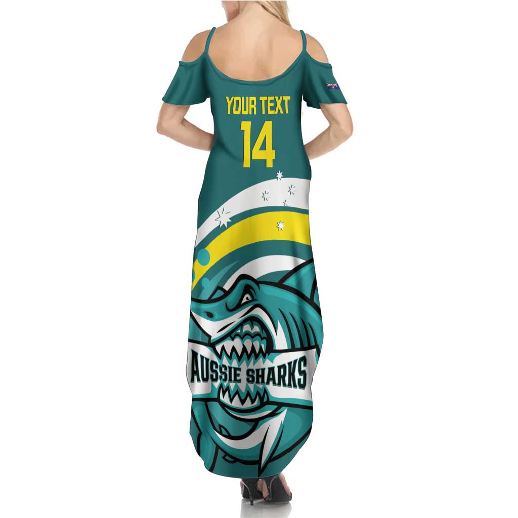 Custom Australia Water Polo 2024 Summer Maxi Dress Aussie Shark Sporty Version