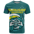 Custom Australia Water Polo 2024 T Shirt Aussie Shark Sporty Version