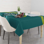Custom Australia Water Polo 2024 Tablecloth Aussie Shark Sporty Version