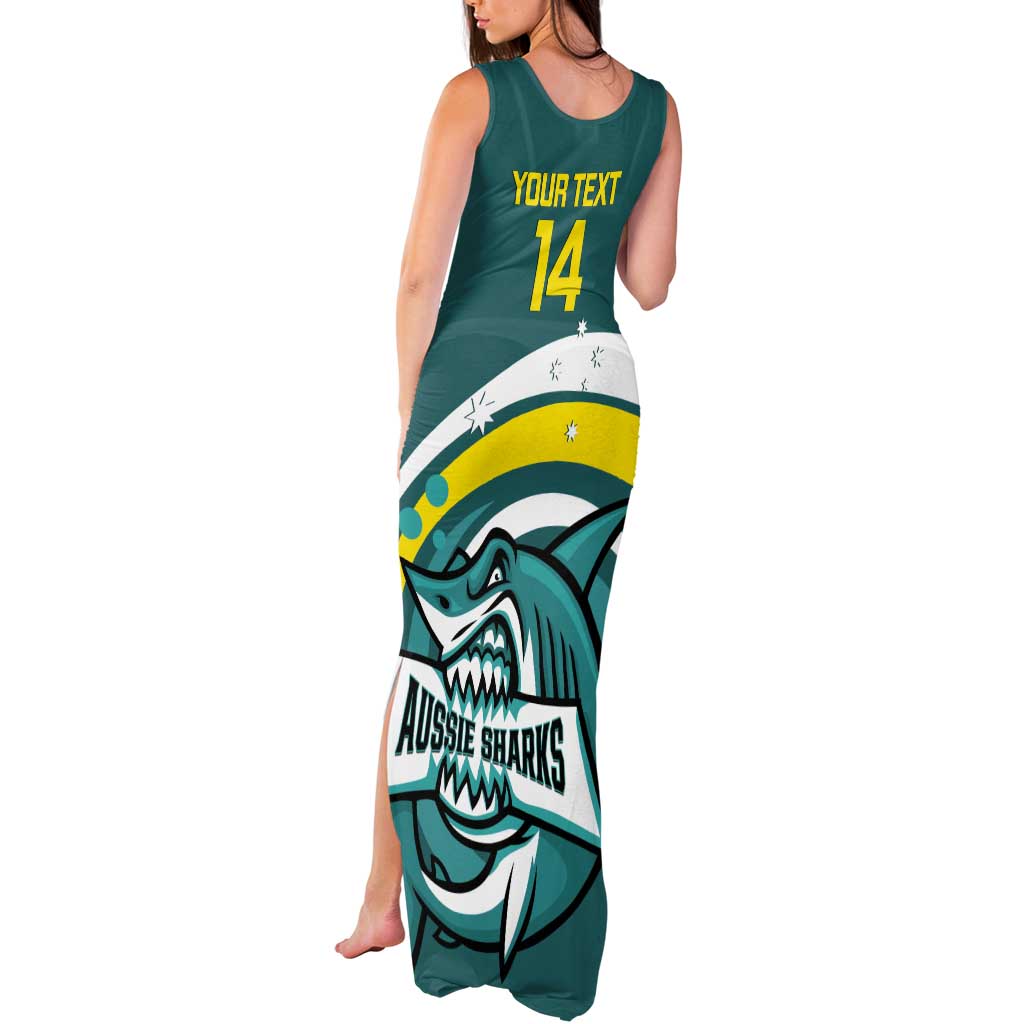 Custom Australia Water Polo 2024 Tank Maxi Dress Aussie Shark Sporty Version