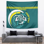 Custom Australia Water Polo 2024 Tapestry Aussie Shark Sporty Version