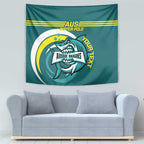 Custom Australia Water Polo 2024 Tapestry Aussie Shark Sporty Version