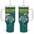 Personalised Australia Water Polo 2024 Tumbler With Handle Aussie Shark Sporty Version