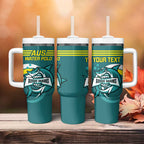Personalised Australia Water Polo 2024 Tumbler With Handle Aussie Shark Sporty Version