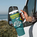 Personalised Australia Water Polo 2024 Tumbler With Handle Aussie Shark Sporty Version
