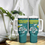 Personalised Australia Water Polo 2024 Tumbler With Handle Aussie Shark Sporty Version
