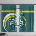 Custom Australia Water Polo 2024 Window Curtain Aussie Shark Sporty Version