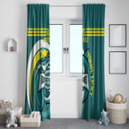 Custom Australia Water Polo 2024 Window Curtain Aussie Shark Sporty Version
