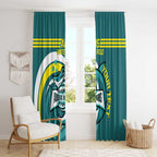 Custom Australia Water Polo 2024 Window Curtain Aussie Shark Sporty Version