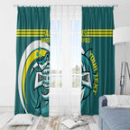 Custom Australia Water Polo 2024 Window Curtain Aussie Shark Sporty Version