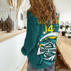 Custom Australia Water Polo 2024 Women Casual Shirt Aussie Shark Sporty Version