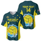 Custom Australia Water Polo 2024 Baseball Jersey Aussie Shark National Color Version