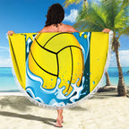 Custom Australia Water Polo 2024 Beach Blanket Aussie Shark National Color Version