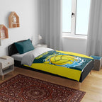 Custom Australia Water Polo 2024 Bedding Set Aussie Shark National Color Version